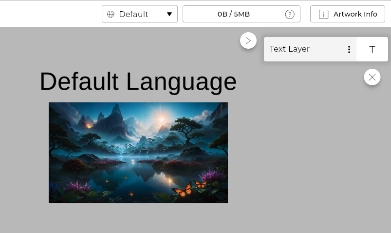 Language dropdown listing both the default and the newly created language version